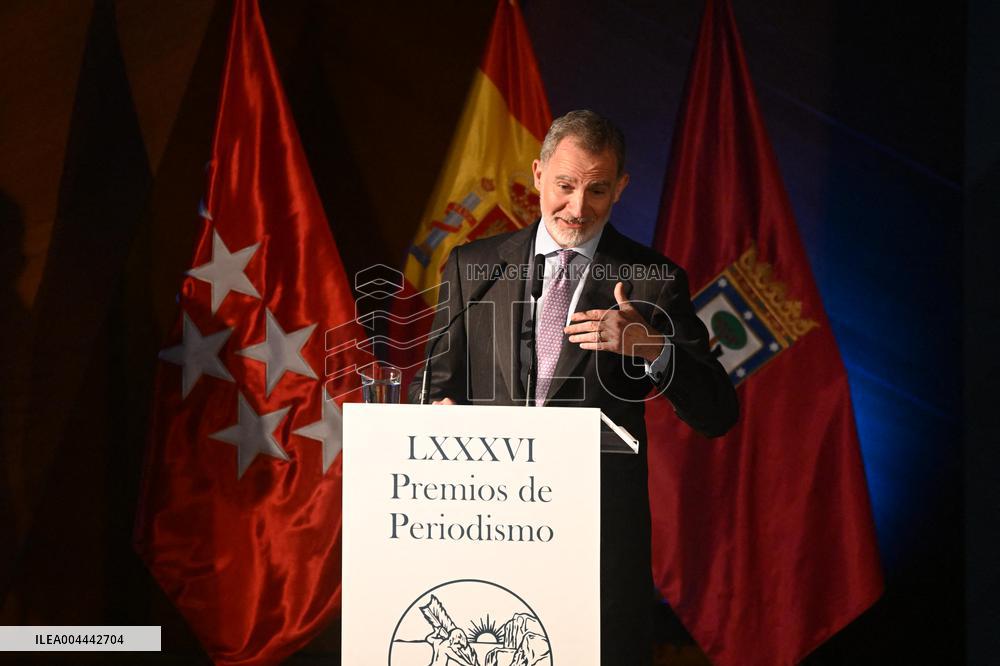 Spanish Royal Couple At Madrid Press Association Awards Ceremony - Spain