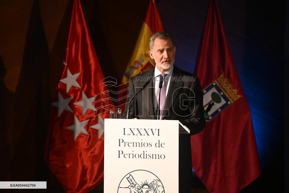 Spanish Royal Couple At Madrid Press Association Awards Ceremony - Spain