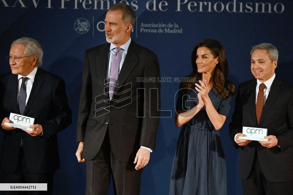 Spanish Royal Couple At Madrid Press Association Awards Ceremony - Spain