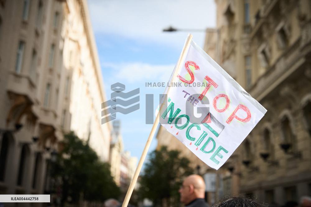 Pro-Palestinian Protest At Congress of Deputies - Madrid