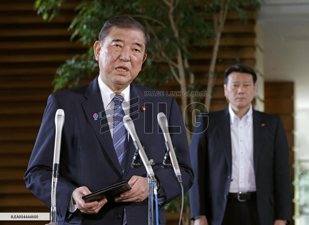 Japan PM Ishiba on farm minister's resignation
