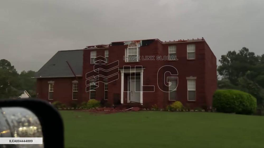 US: Damage Left by Tornado in Madison County, Alabama
