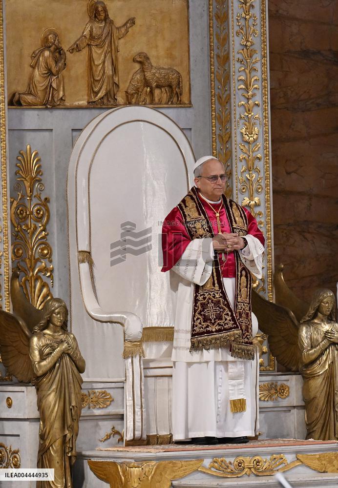 Pope Leo XIV Visits St. Paul Basilica - Rom