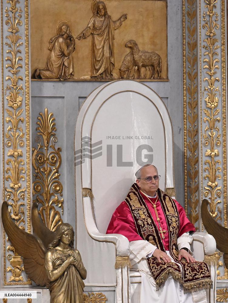 Pope Leo XIV Visits St. Paul Basilica - Rom