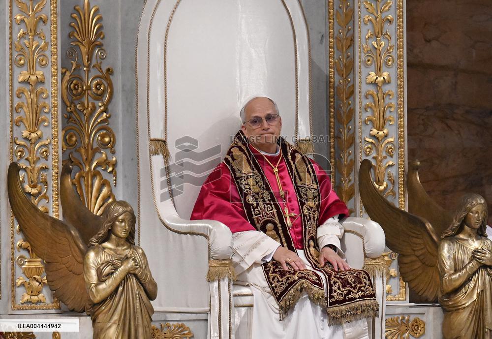 Pope Leo XIV Visits St. Paul Basilica - Rom