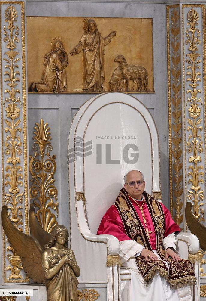 Pope Leo XIV Visits St. Paul Basilica - Rom
