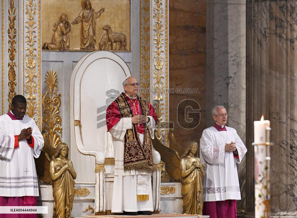 Pope Leo XIV Visits St. Paul Basilica - Rom