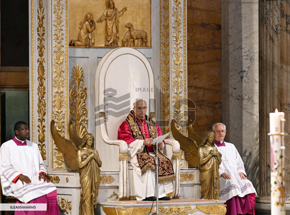 Pope Leo XIV Visits St. Paul Basilica - Rom