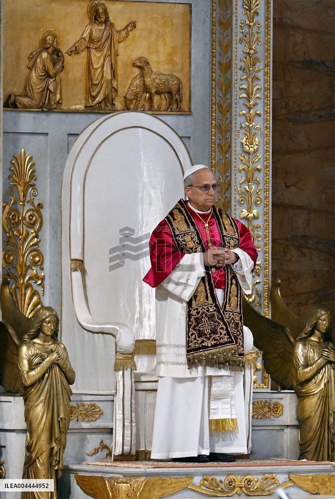 Pope Leo XIV Visits St. Paul Basilica - Rom