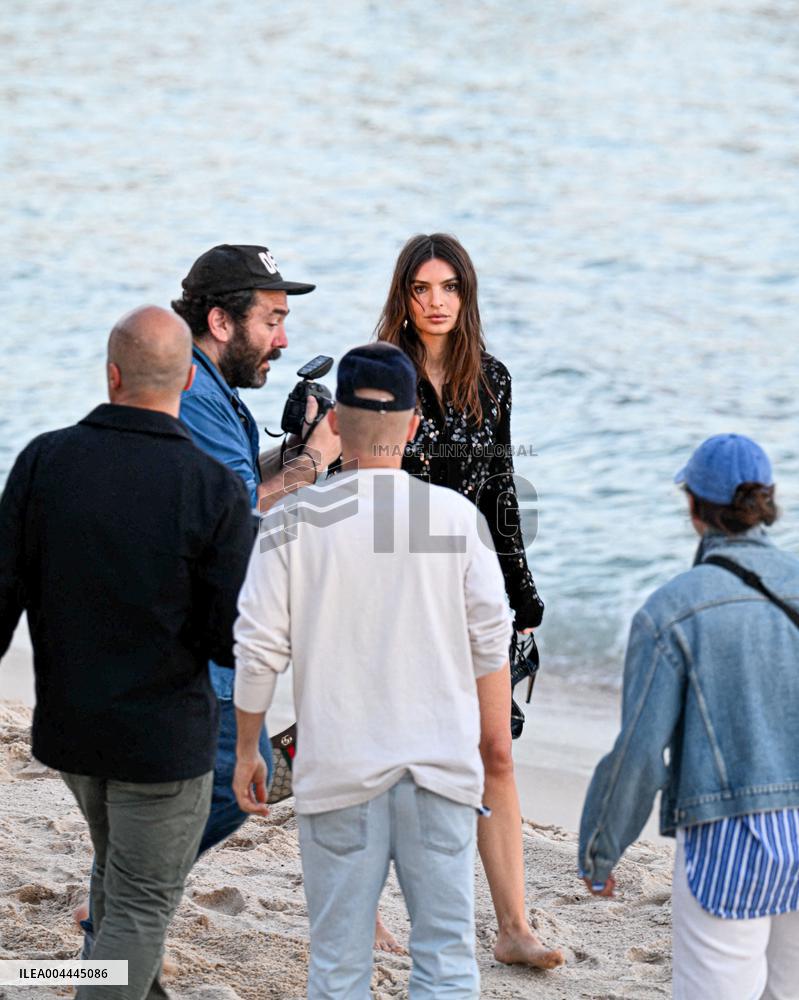 Cannes - Emily Ratajkowski Beach Photoshoot