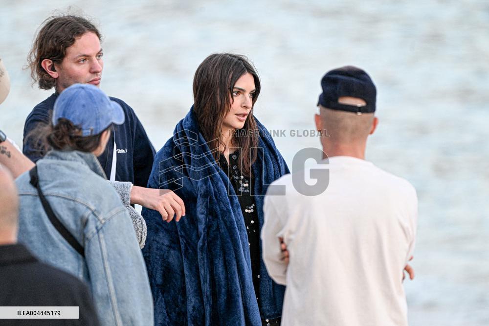 Cannes - Emily Ratajkowski Beach Photoshoot