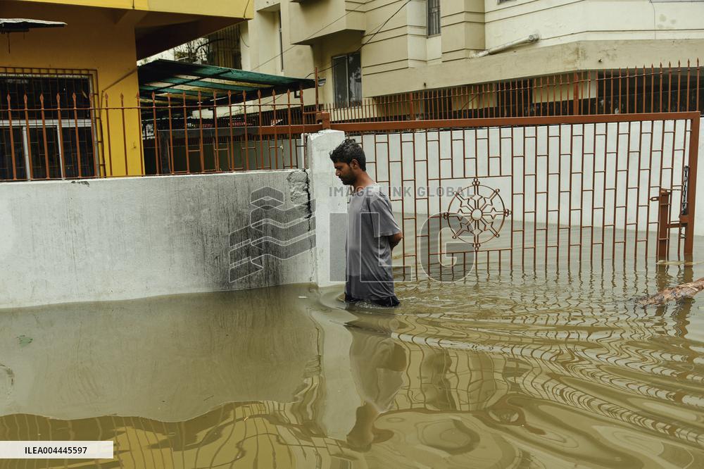 Heavy Rain Floods Guwahati Streets - India