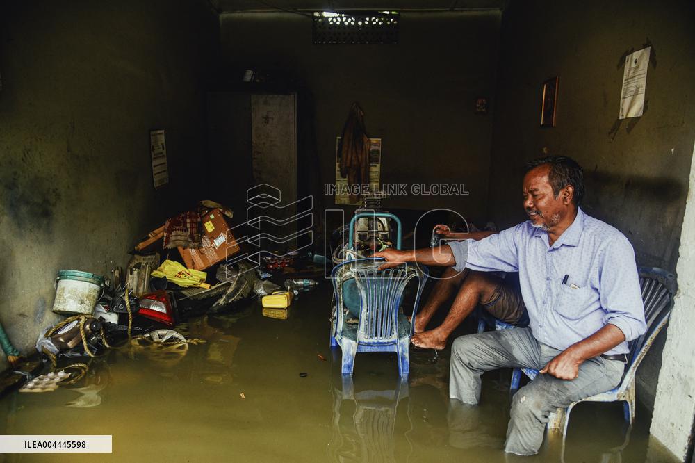 Heavy Rain Floods Guwahati Streets - India