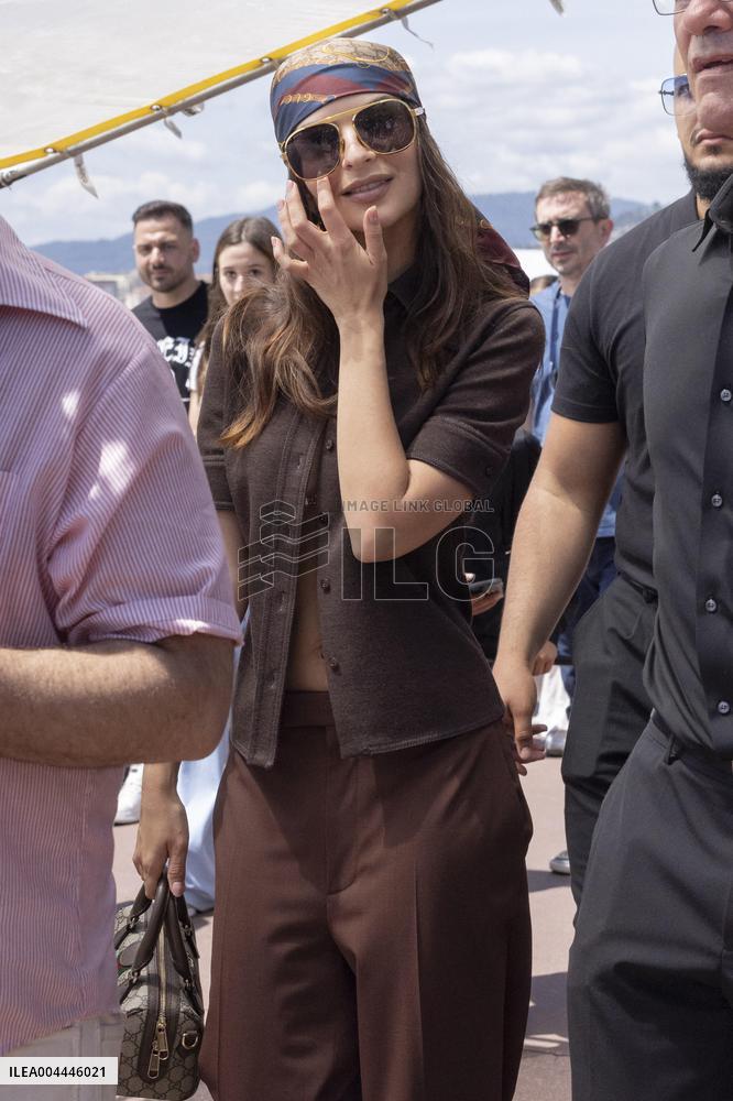 Cannes Emily Ratajkowski along the Croisette MP
