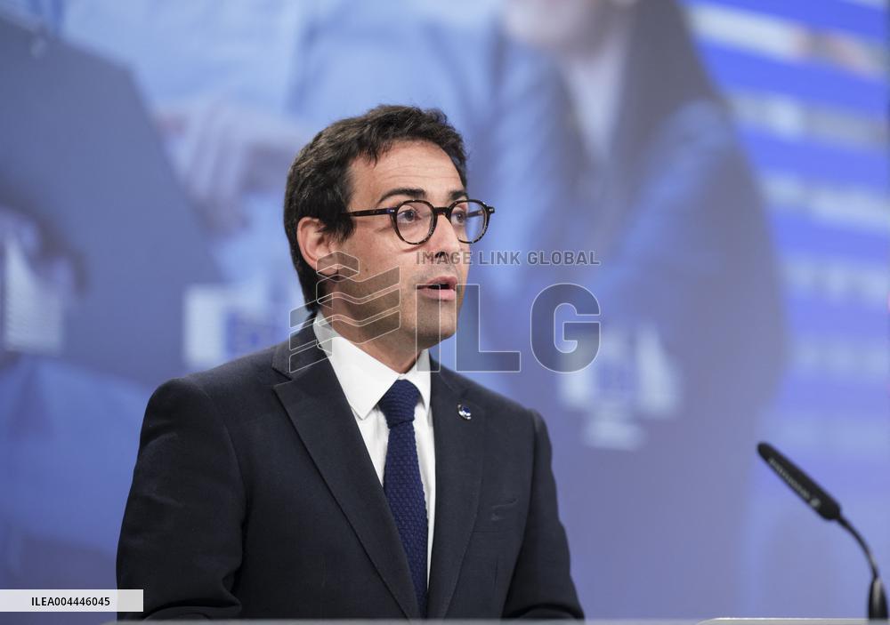 Commissioner For Industry SMEs And The Single Market Press Conference - Brussels