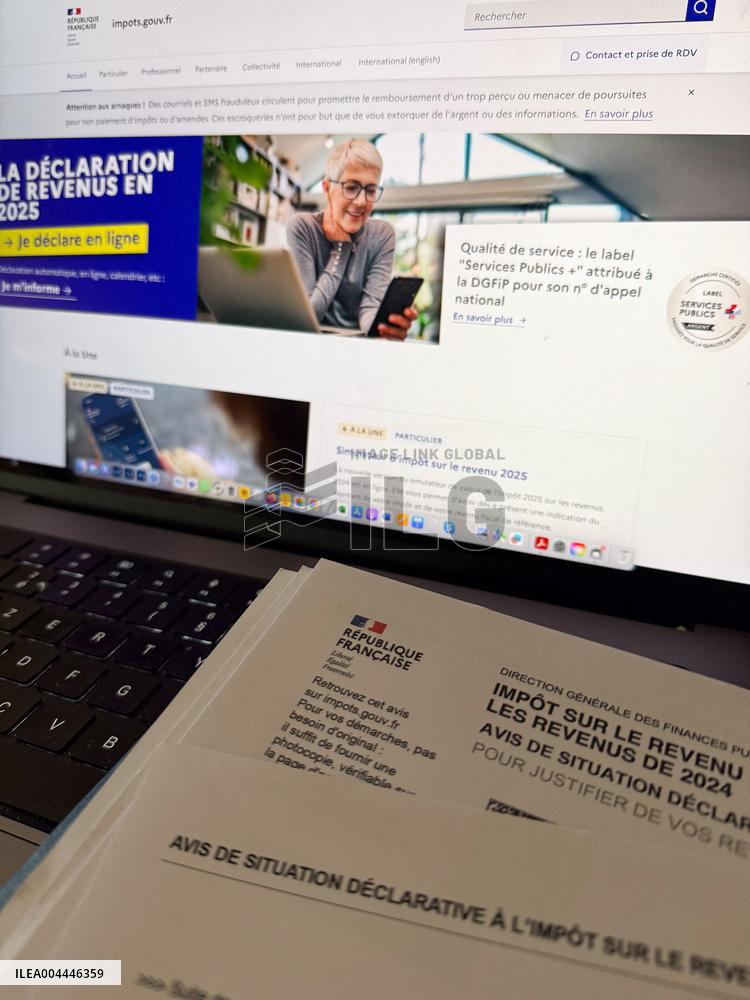 Illustration of Online Tax Declaration - France