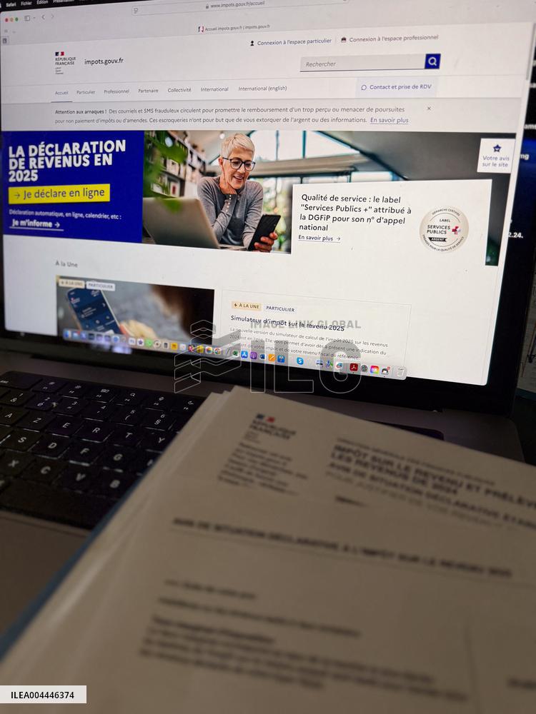 Illustration of Online Tax Declaration - France