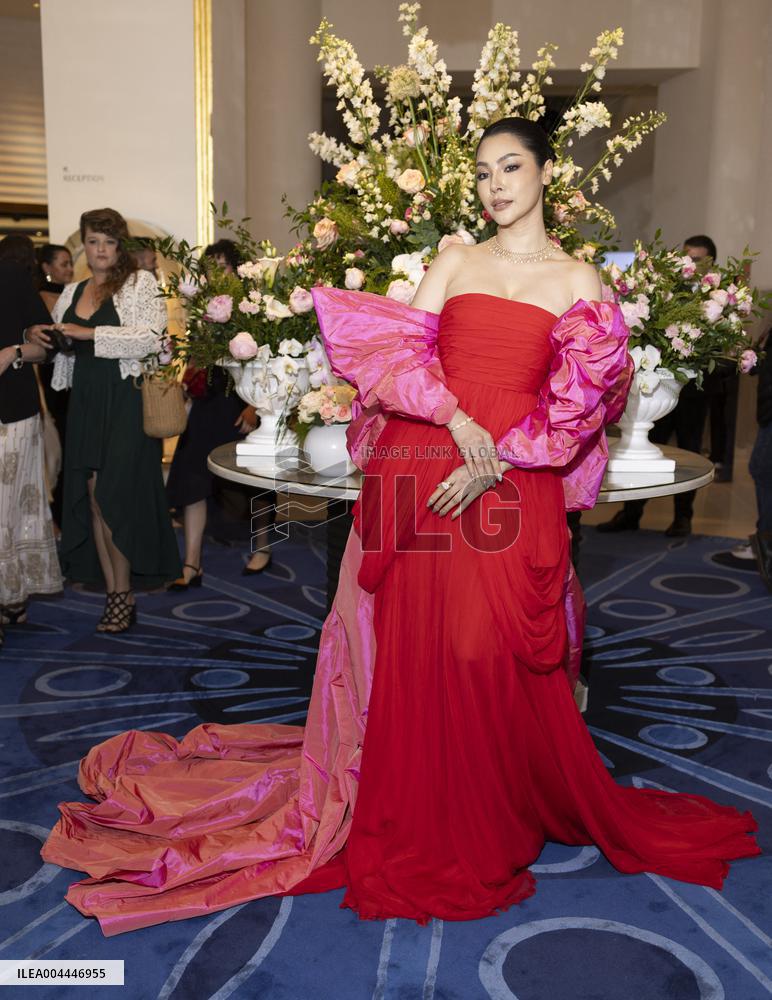 Cannes Peraya Malisorn Faye leaves Hotel Martinez MP