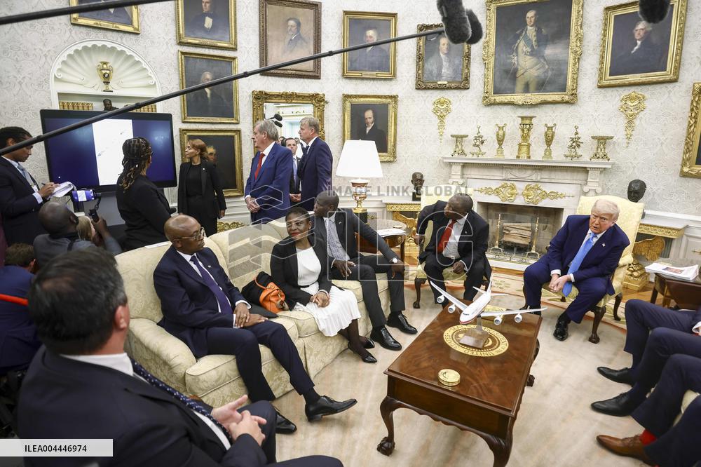 South Africa’s Ramaphosa visits US President Trump at White House