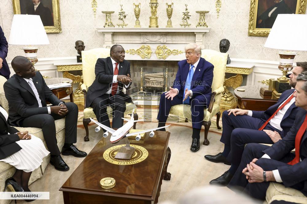 South Africa’s Ramaphosa visits US President Trump at White House
