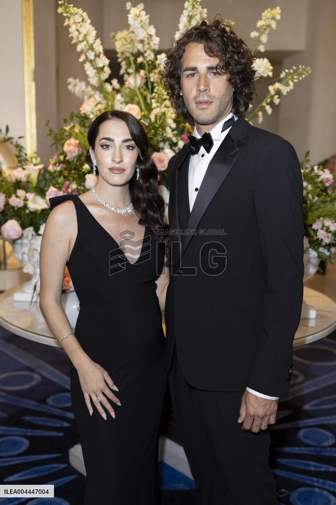 Cannes Chiara Bontempi, Gianmarco Tamberi  leave Hotel Martinez MP