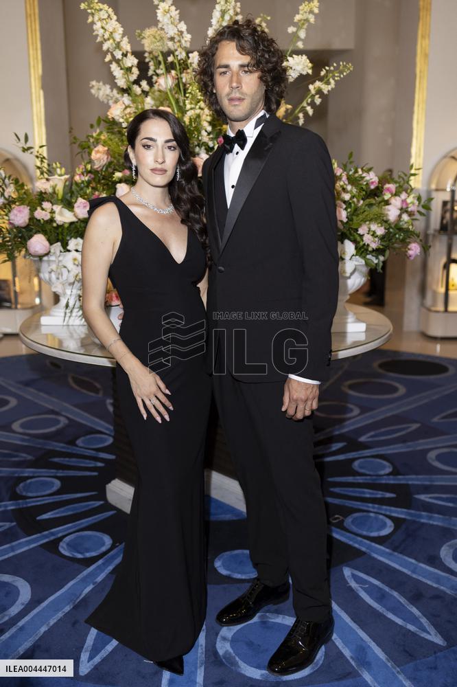 Cannes Chiara Bontempi, Gianmarco Tamberi  leave Hotel Martinez MP