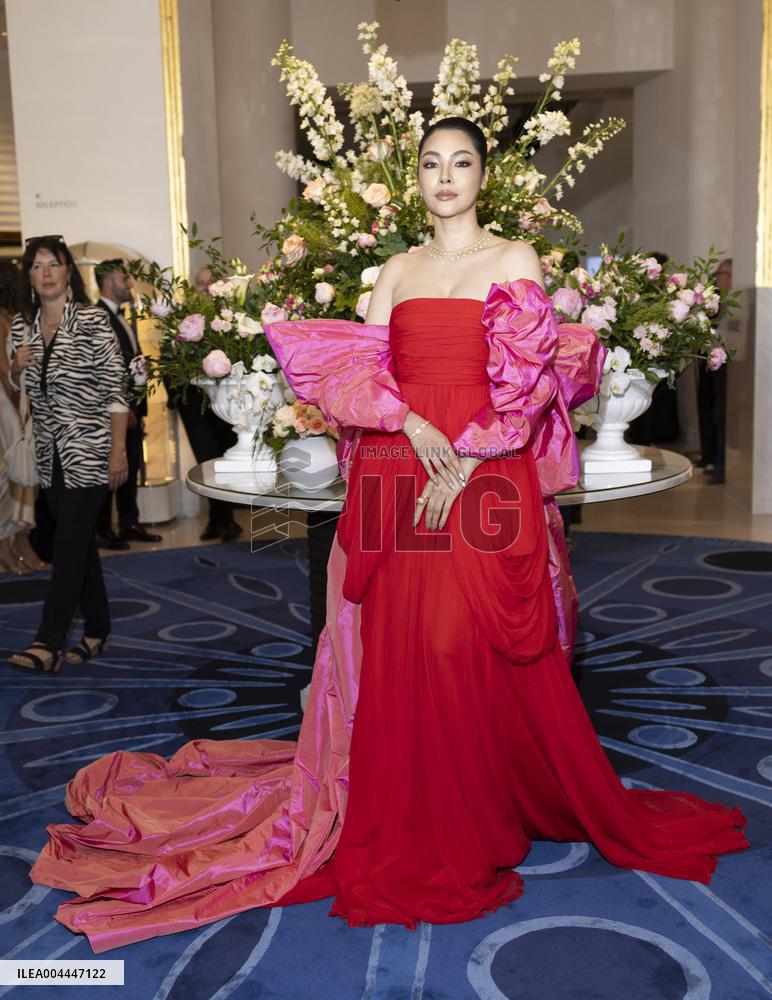 Cannes Peraya Malisorn Faye leaves Hotel Martinez MP