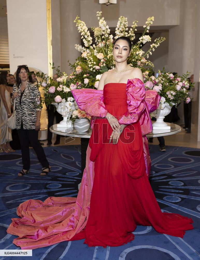 Cannes Peraya Malisorn Faye leaves Hotel Martinez MP