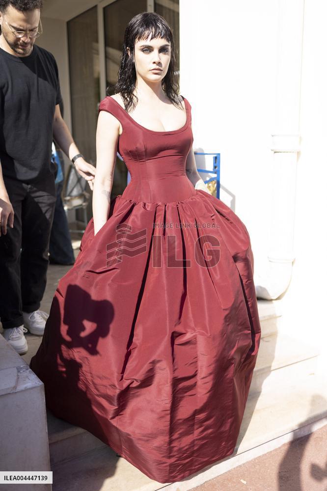 Cannes Cara Delevigne leaves Hotel Martinez MP