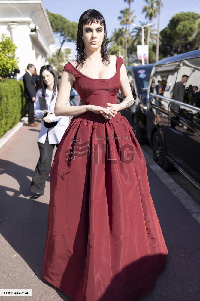 Cannes Cara Delevigne leaves Hotel Martinez MP