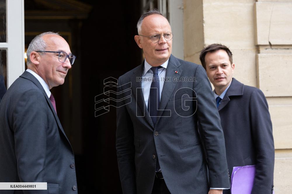 Members of Horizons and Independants meet with Prime Minister - Paris RL