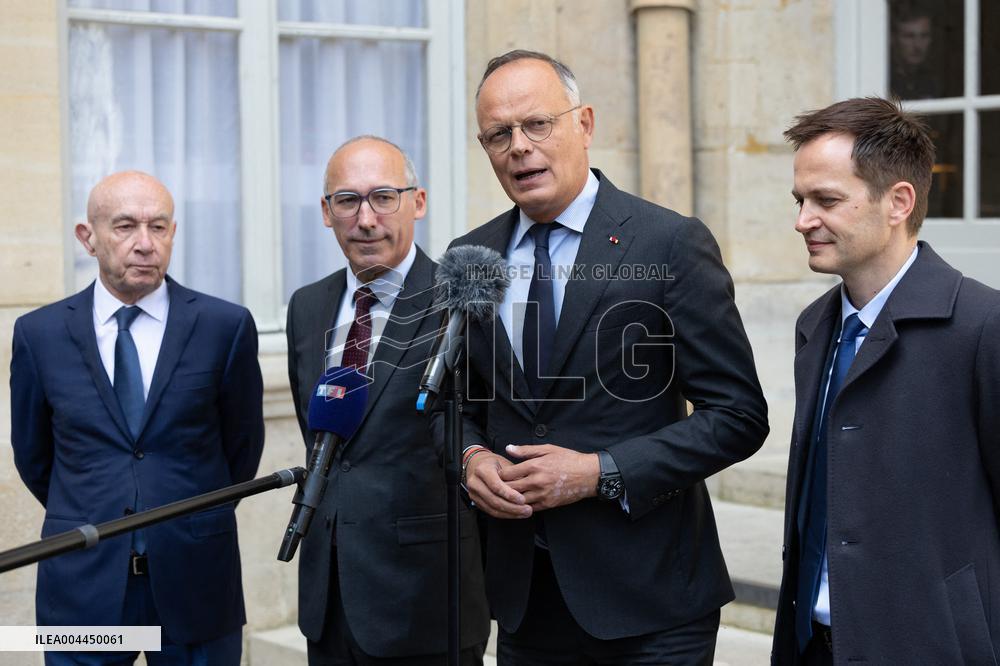 Members of Horizons and Independants meet with Prime Minister - Paris RL