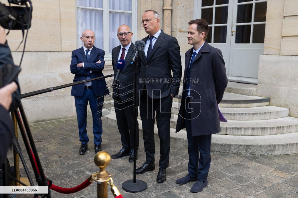 Members of Horizons and Independants meet with Prime Minister - Paris RL