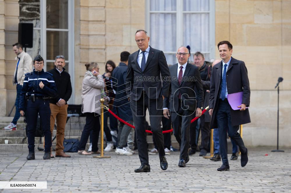 Members of Horizons and Independants meet with Prime Minister - Paris RL