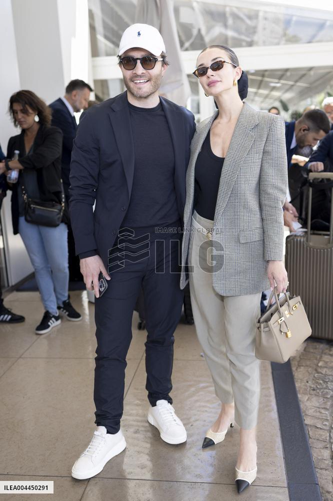 Cannes Amy May Jackson, Ed Westwick are spotted at Hotel Martinez MP
