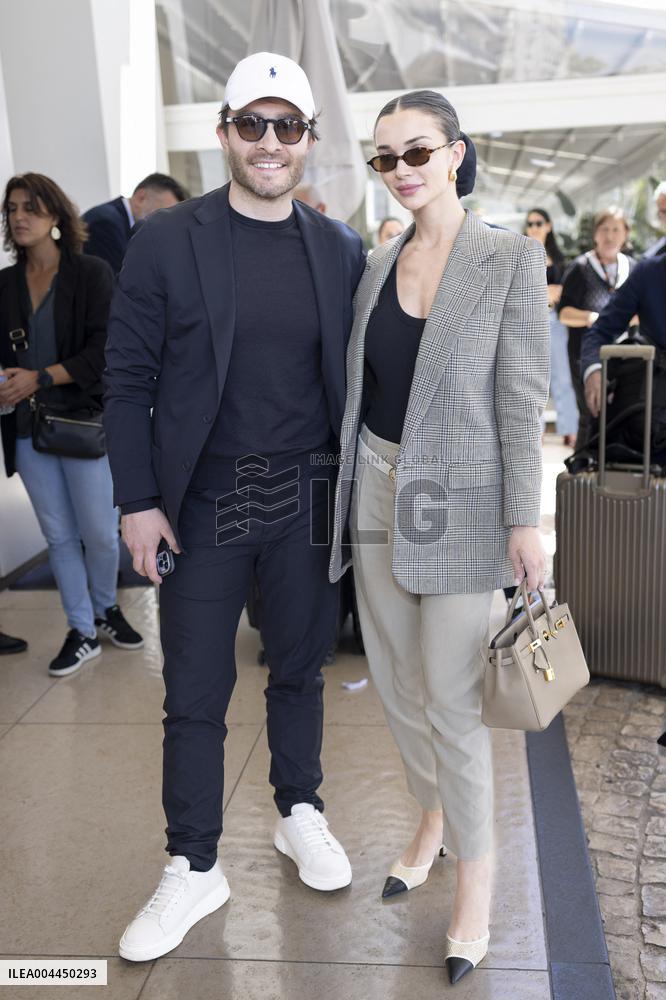 Cannes Amy May Jackson, Ed Westwick are spotted at Hotel Martinez MP