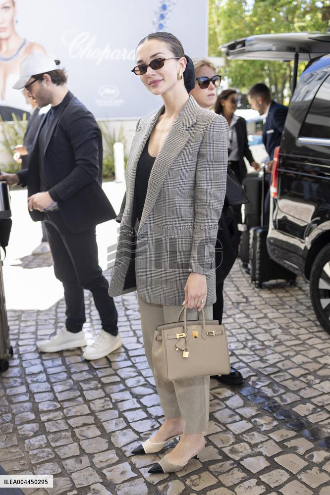 Cannes Amy May Jackson, Ed Westwick are spotted at Hotel Martinez MP
