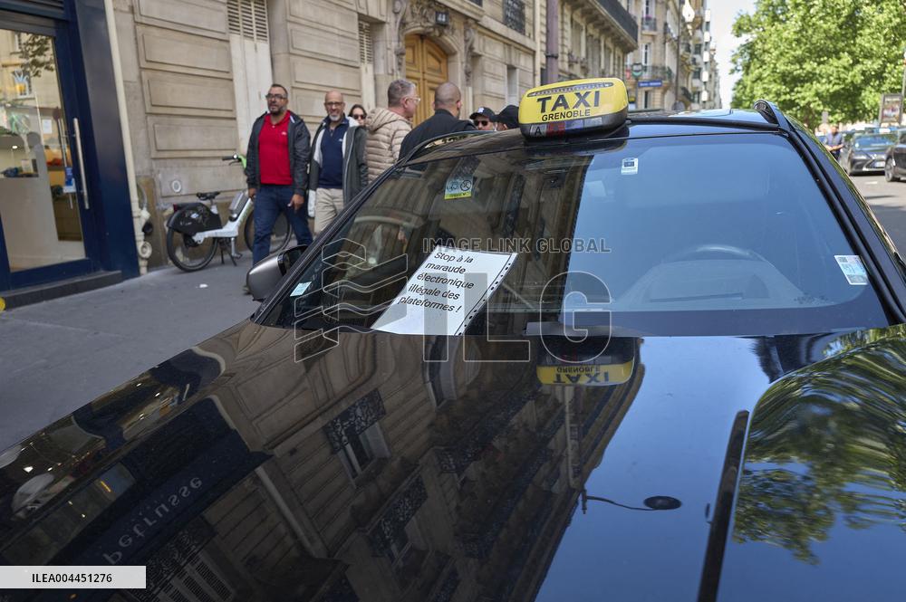 Demonstration By Taxi Drivers - Paris