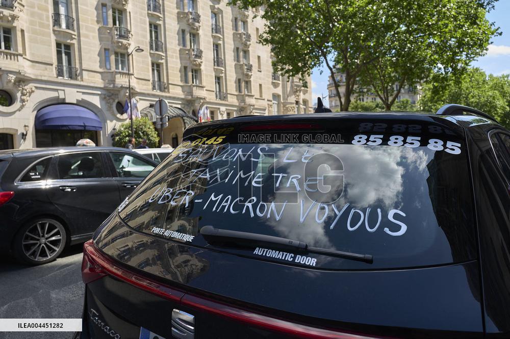 Demonstration By Taxi Drivers - Paris