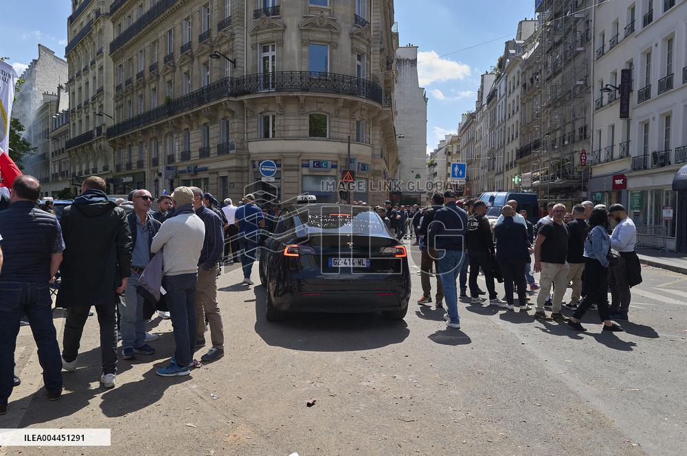 Demonstration By Taxi Drivers - Paris