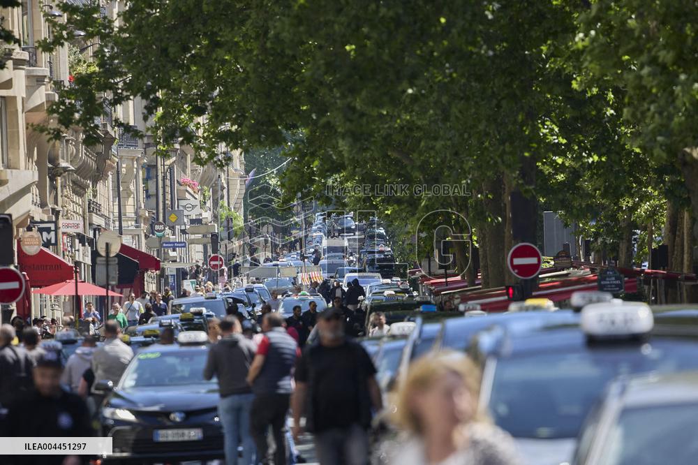 Demonstration By Taxi Drivers - Paris