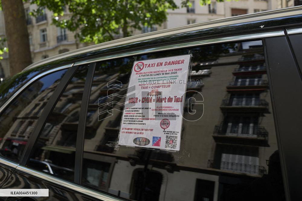 Demonstration By Taxi Drivers - Paris