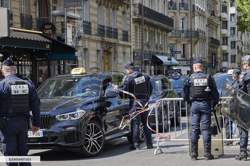 Demonstration By Taxi Drivers - Paris