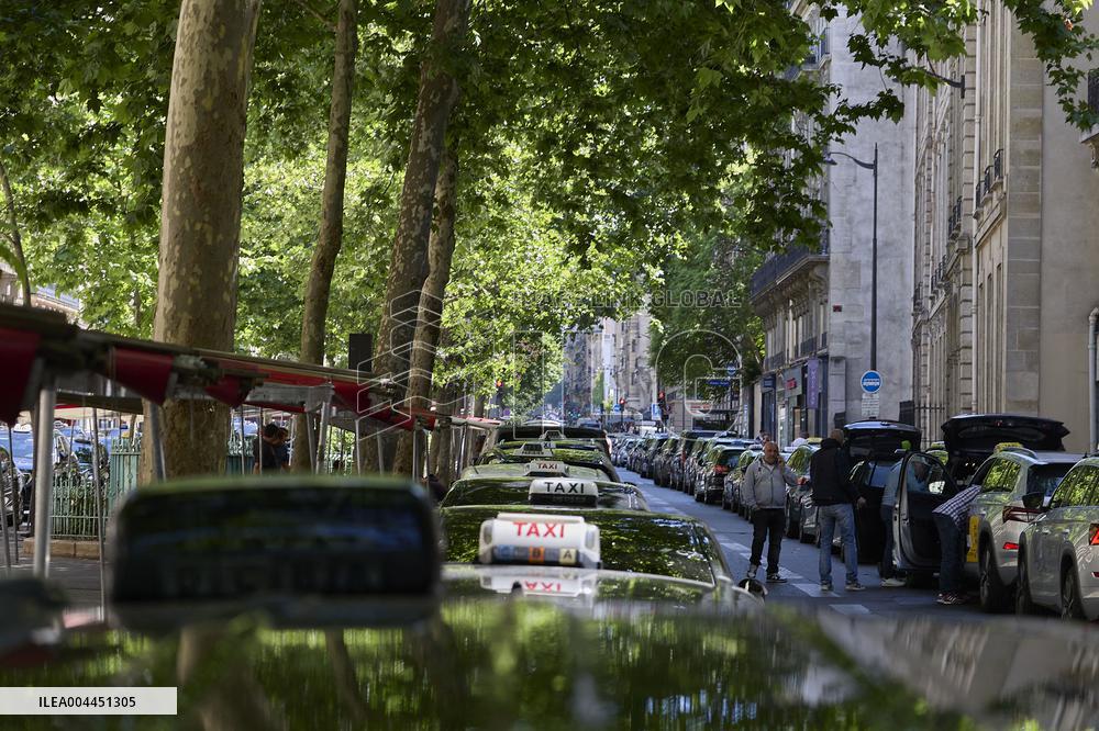 Demonstration By Taxi Drivers - Paris