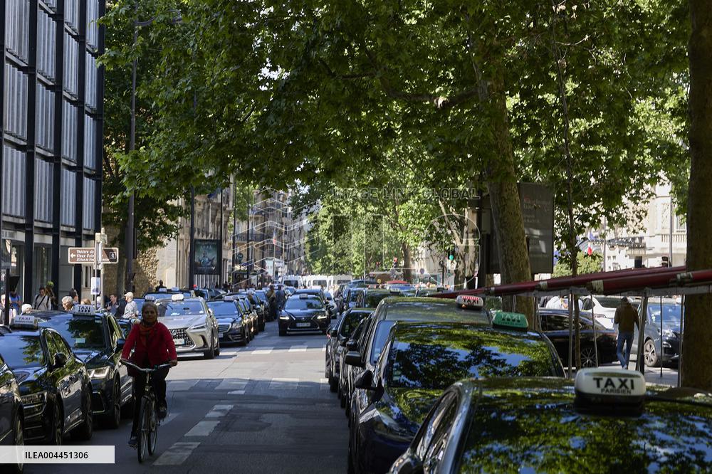 Demonstration By Taxi Drivers - Paris