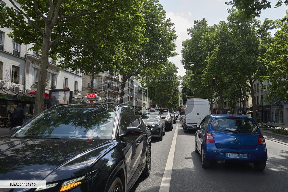 Demonstration By Taxi Drivers - Paris