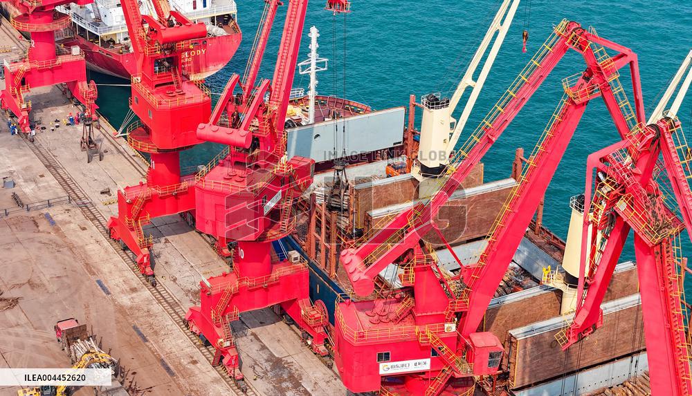 Largest Timber Import Port Rizhao Port in China