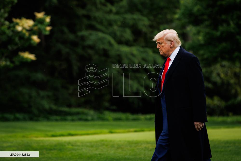 U.S. President Trump Departs the White House