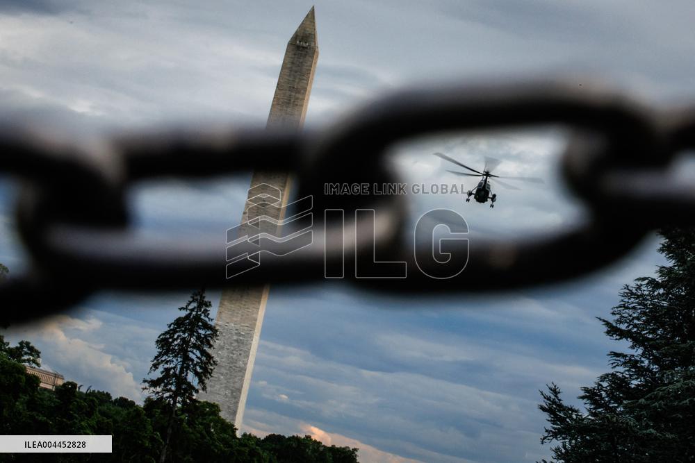 U.S. President Trump Departs the White House