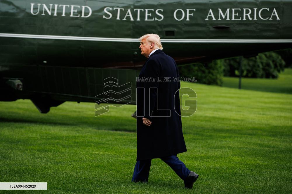 U.S. President Trump Departs the White House